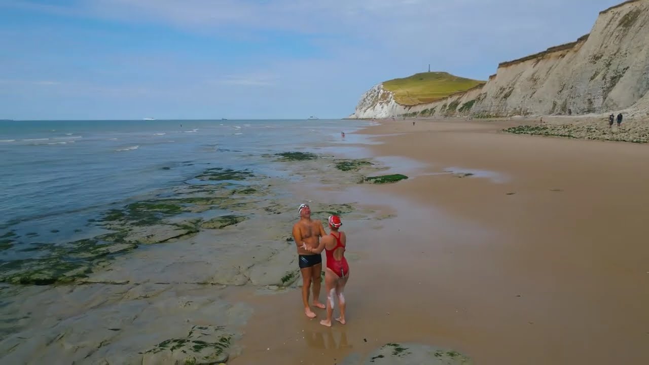 Deniz Kayadelen Solo English Channel Crossing Magical arrival in France after 15 hours swimming