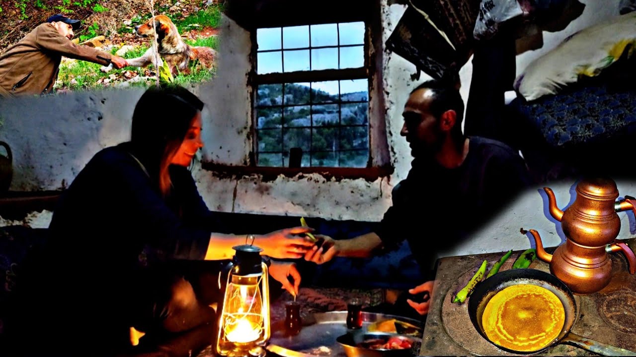 DAĞ EVİ SOBADA KREP(KAYGANA)~kuyu telleme işi tamam~sarıda bize arkadaş