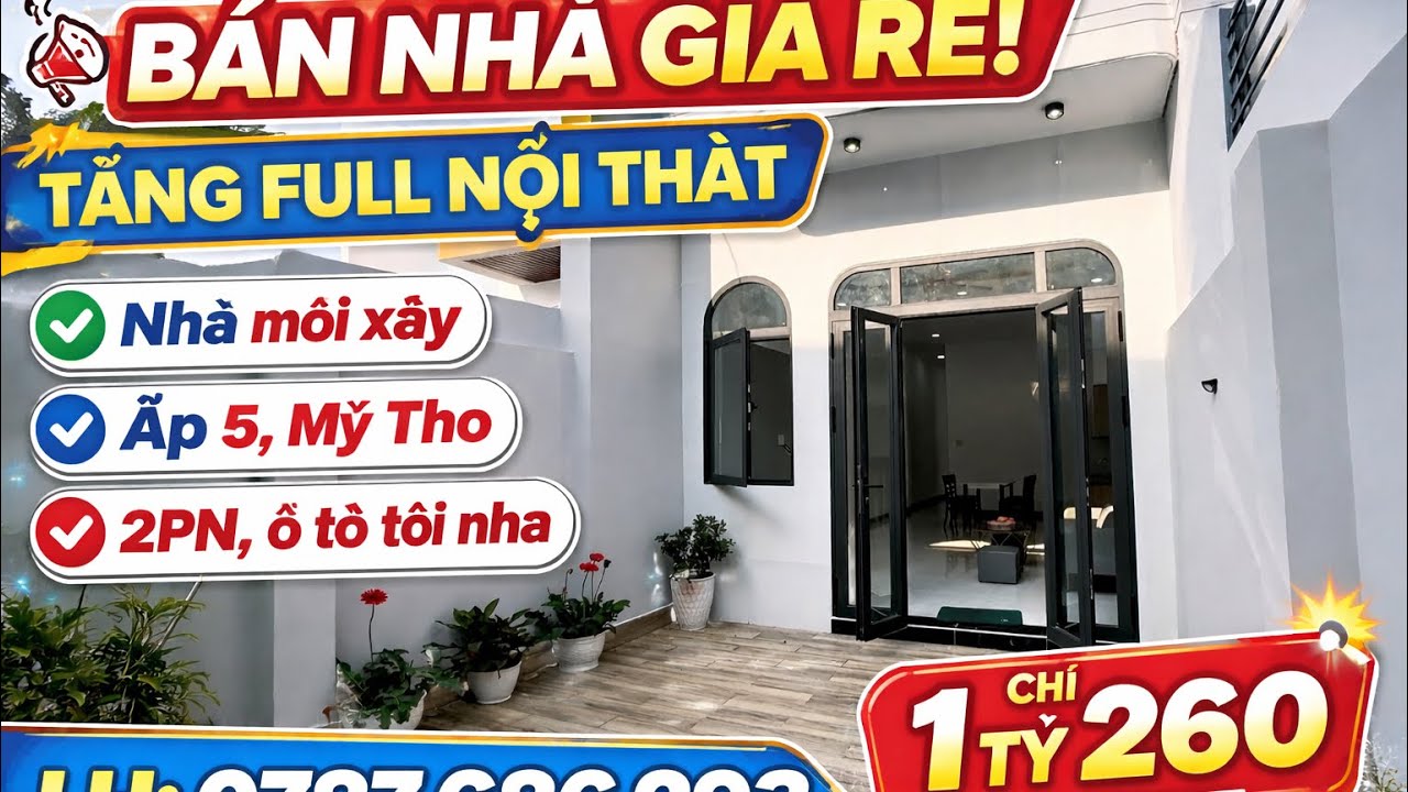 Tập 1909 Nhà Hướng Đông Nam, Ấp 5 , Đạo Thạnh, Mỹ tho