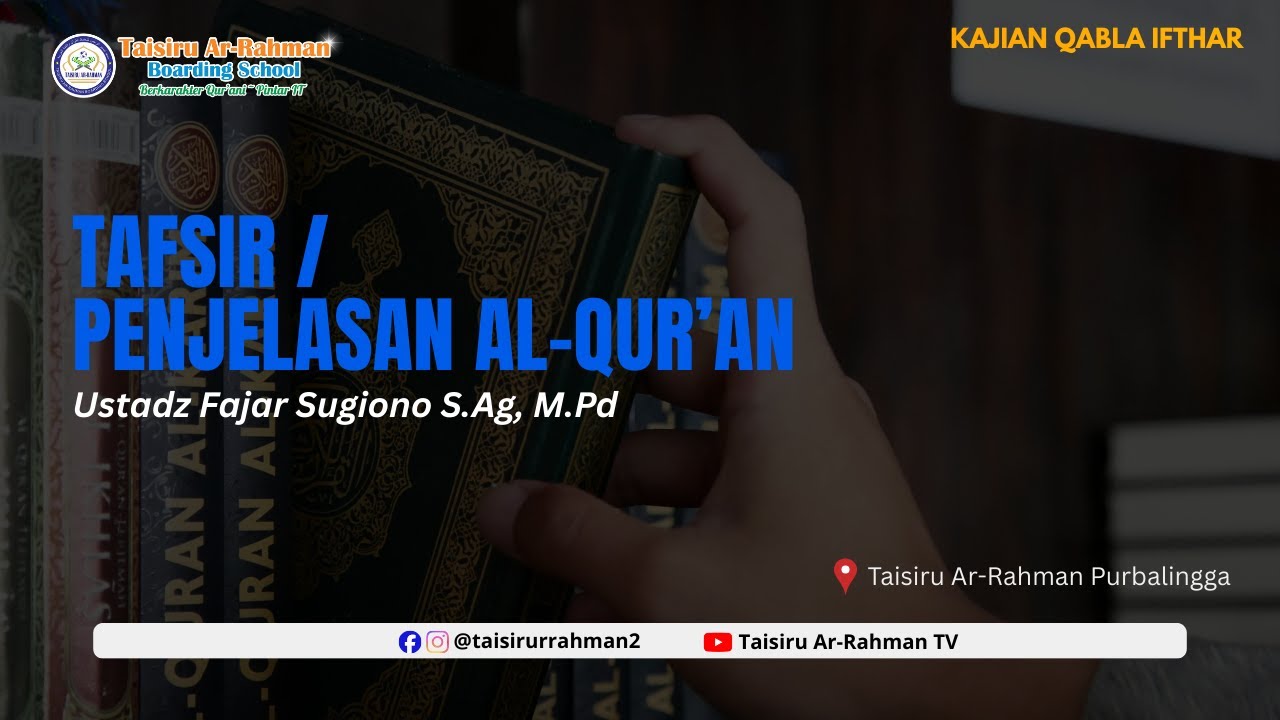 [🔴 LIVE] Tafsir | Syaikh Yusuf 'Izzudin Al-Kinany & Ustadz Fajar Sugiono S.Ag, M.Pd