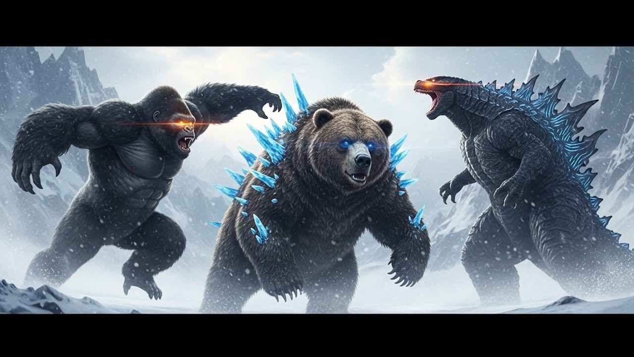 Godzilla and King Kong: A clash between a giant grizzly bear in Siberia. Epic!