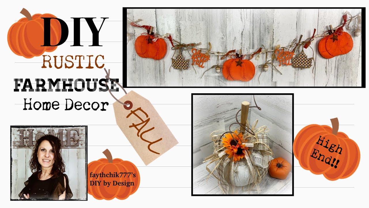 DIY Rustic Farmhouse Fall Crafts | DIY Pumpkin Crafts | DIY Rustic Farmhouse Fall Home Decor