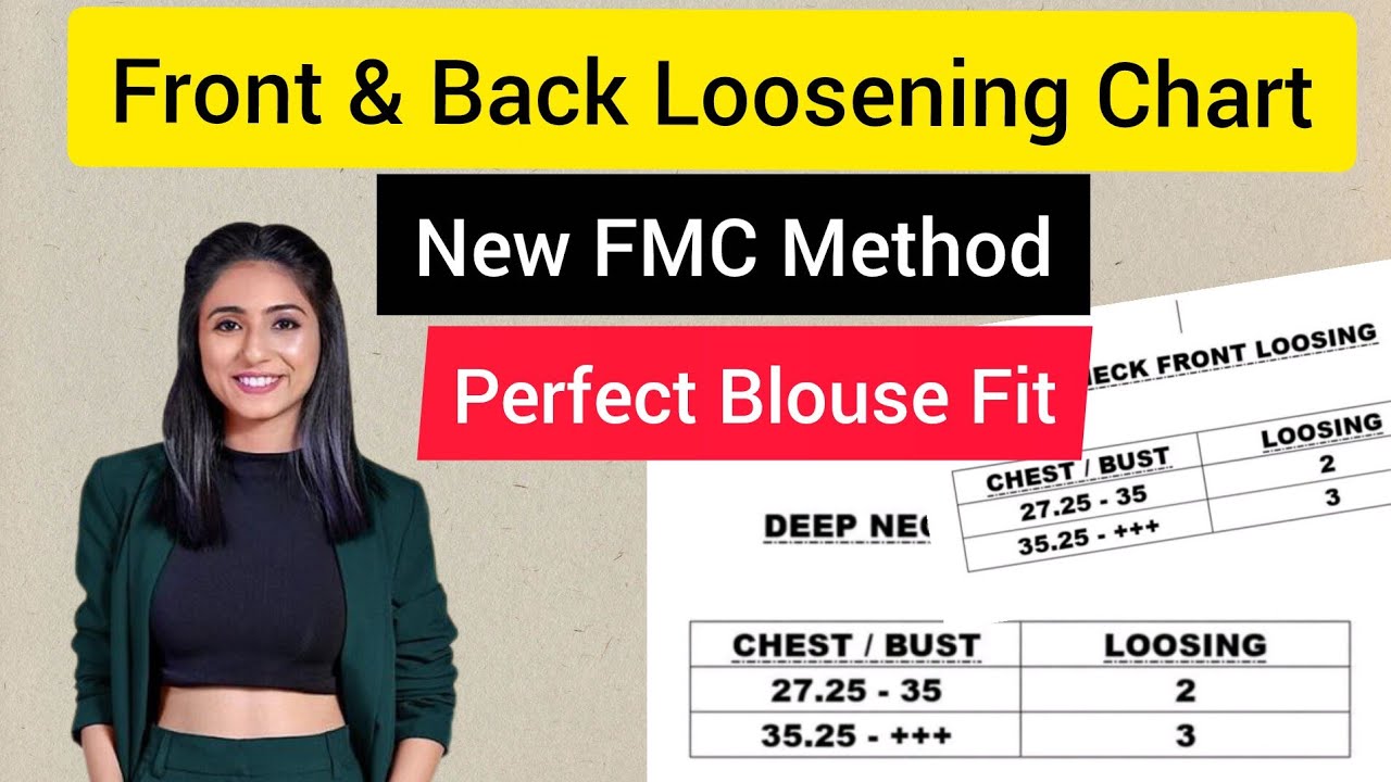 Front & Back Blouse Loosening Chart | New FMC Method | Perfect Blouse Fitting #blousedesign #blouse 