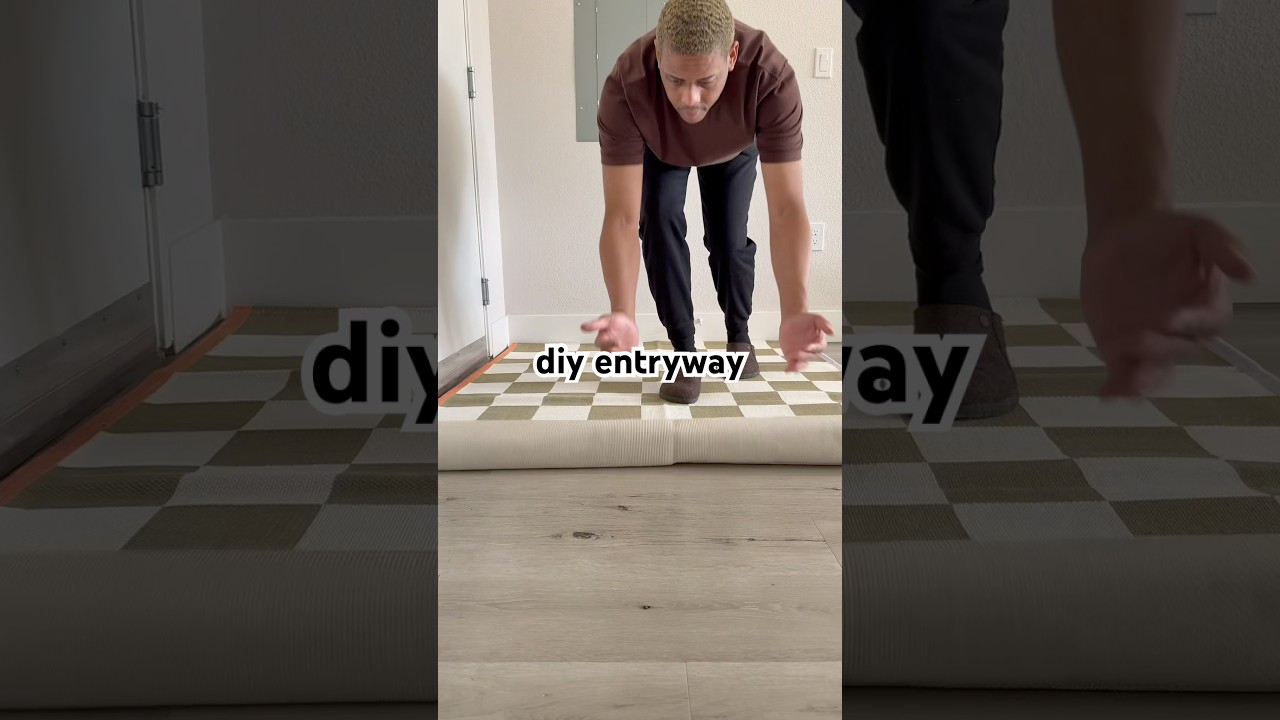diy entryway with ikea mackapar shoe cabinet & bench #interiordesign #homedecor #entrywaydecor