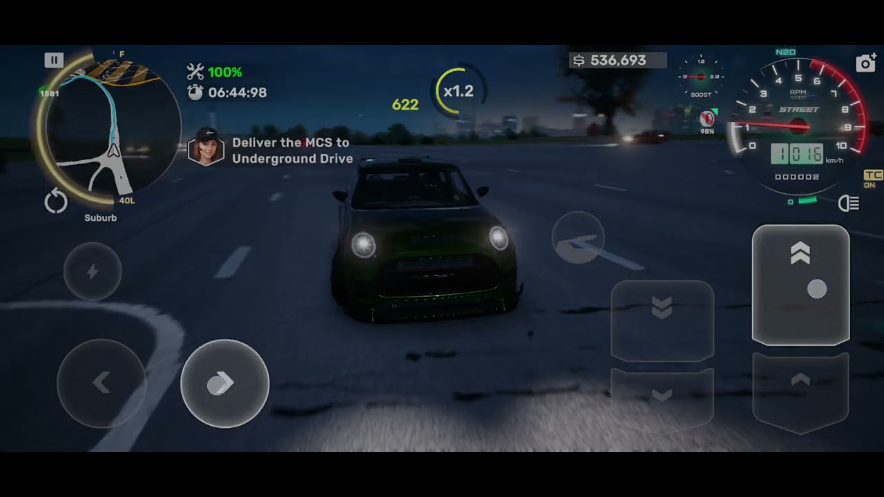 Car delevery mission in (CarX Street) MCS Mini Cooper 1080p/60FPS playing in Samsung A51 