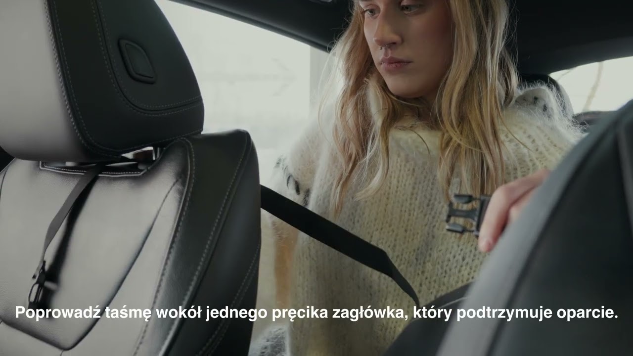 Mata samochodowa DENGU 2/3 kanapy | Jak zamontować i przypiąć psa pasem