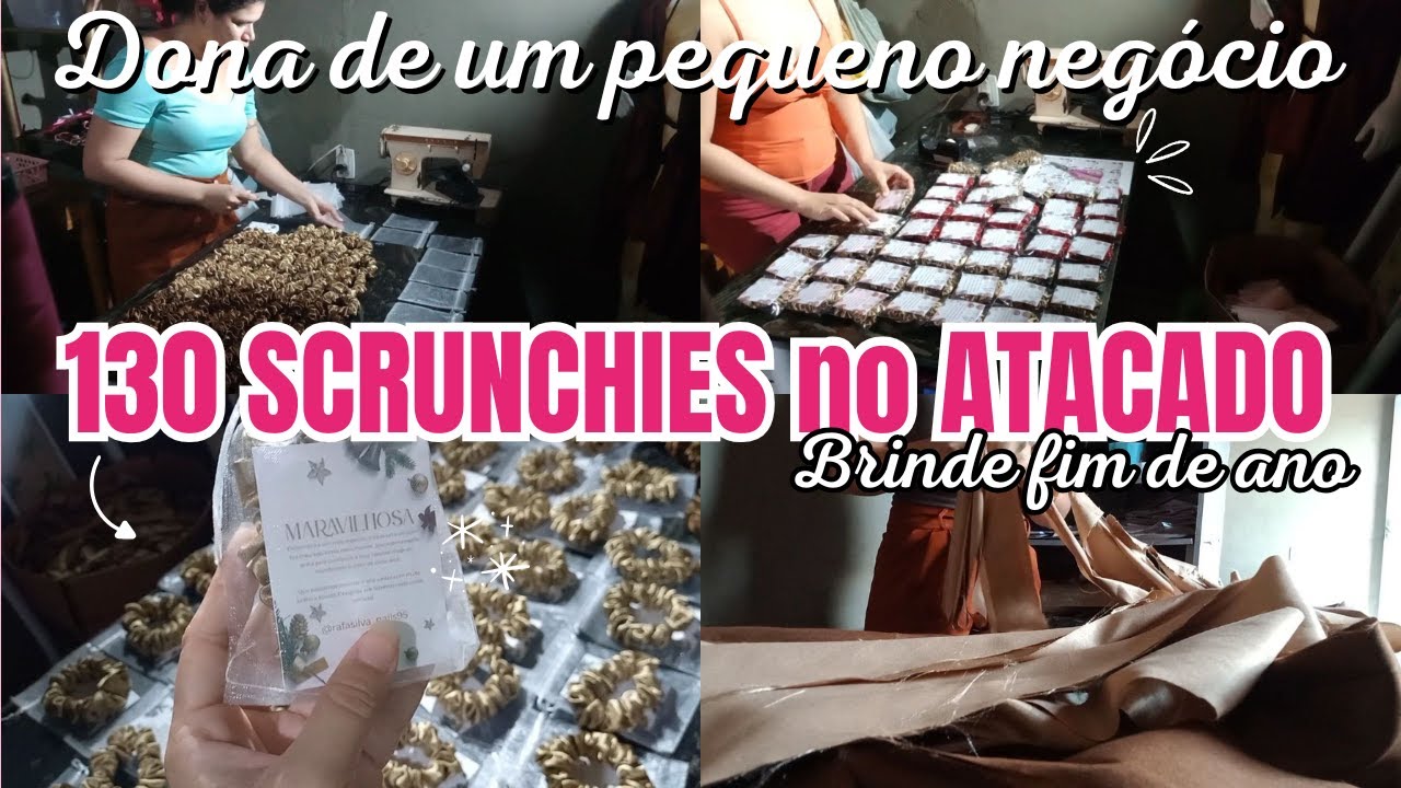 130 SCRUNCHIES no ATACADO | Brinde fim de ano