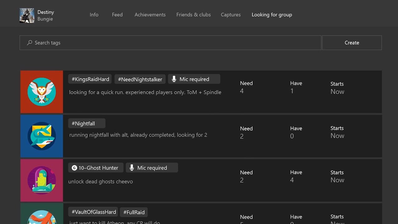 Xbox Update Preview: Clubs and Looking for Group