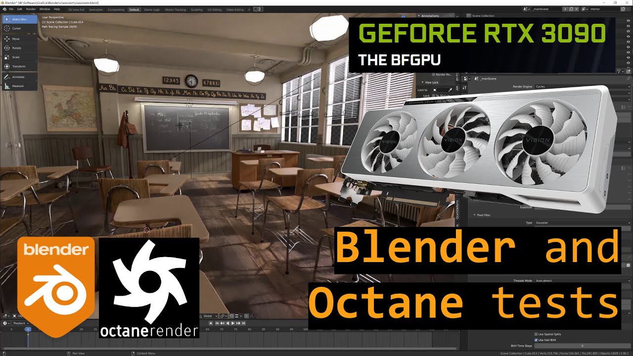 NVidia RTX 3090 performance in Blender and Octane Render
