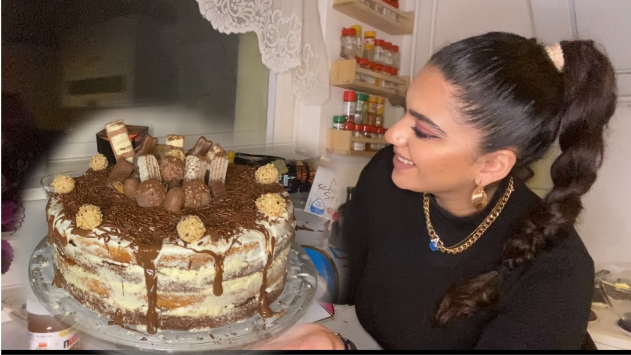 Nacked Cake⎥كيكة عيد ميلاد بابسط المواد⎥مشترياتي من ارخص الاماكن في المانيا⎥احتفلنا بعيد ميلاد زوجي⎪