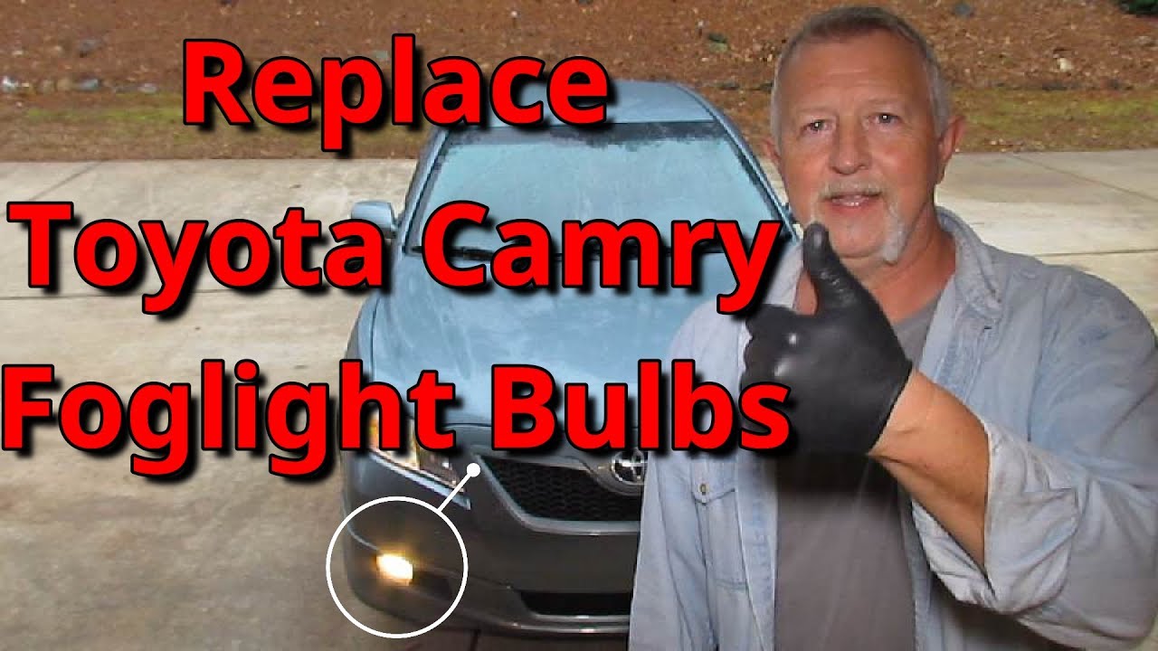 Заменить лампы в противотуманных фарах Camry