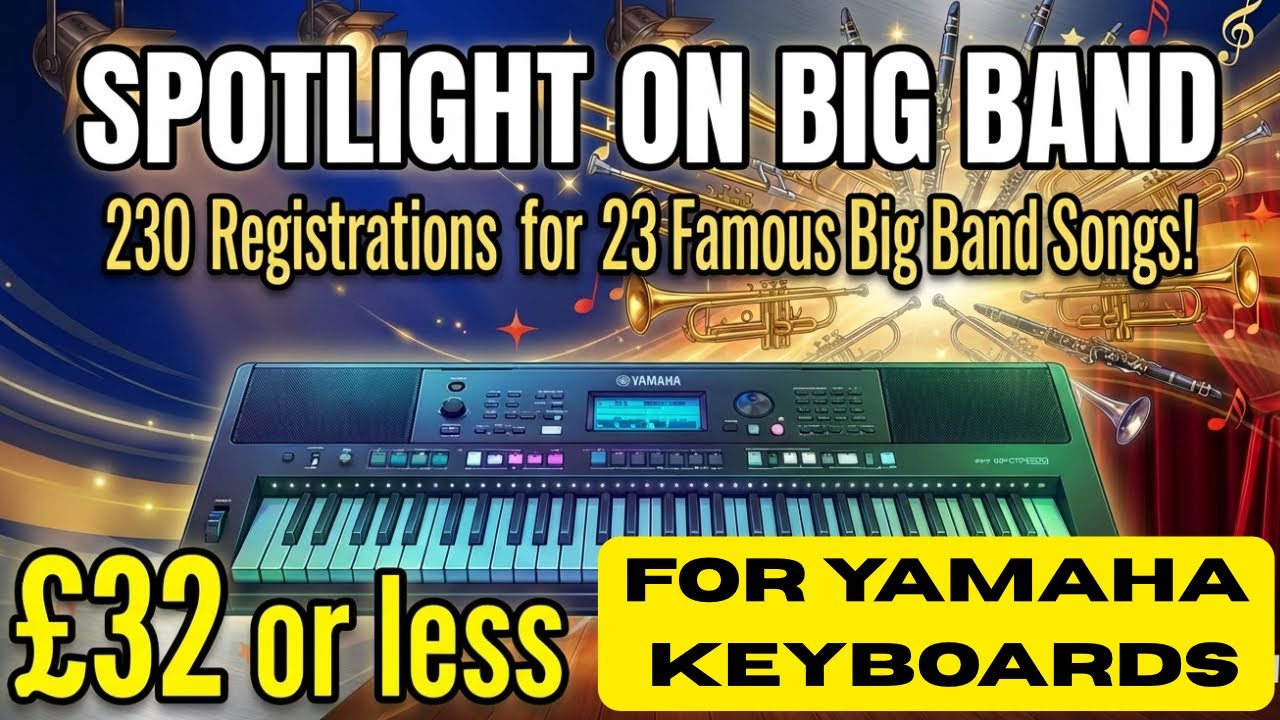 PLAY 23 BIG BAND SONGS on YAMAHA GENOS 2, 230 professional registrations for Genos keyboards SET UP!