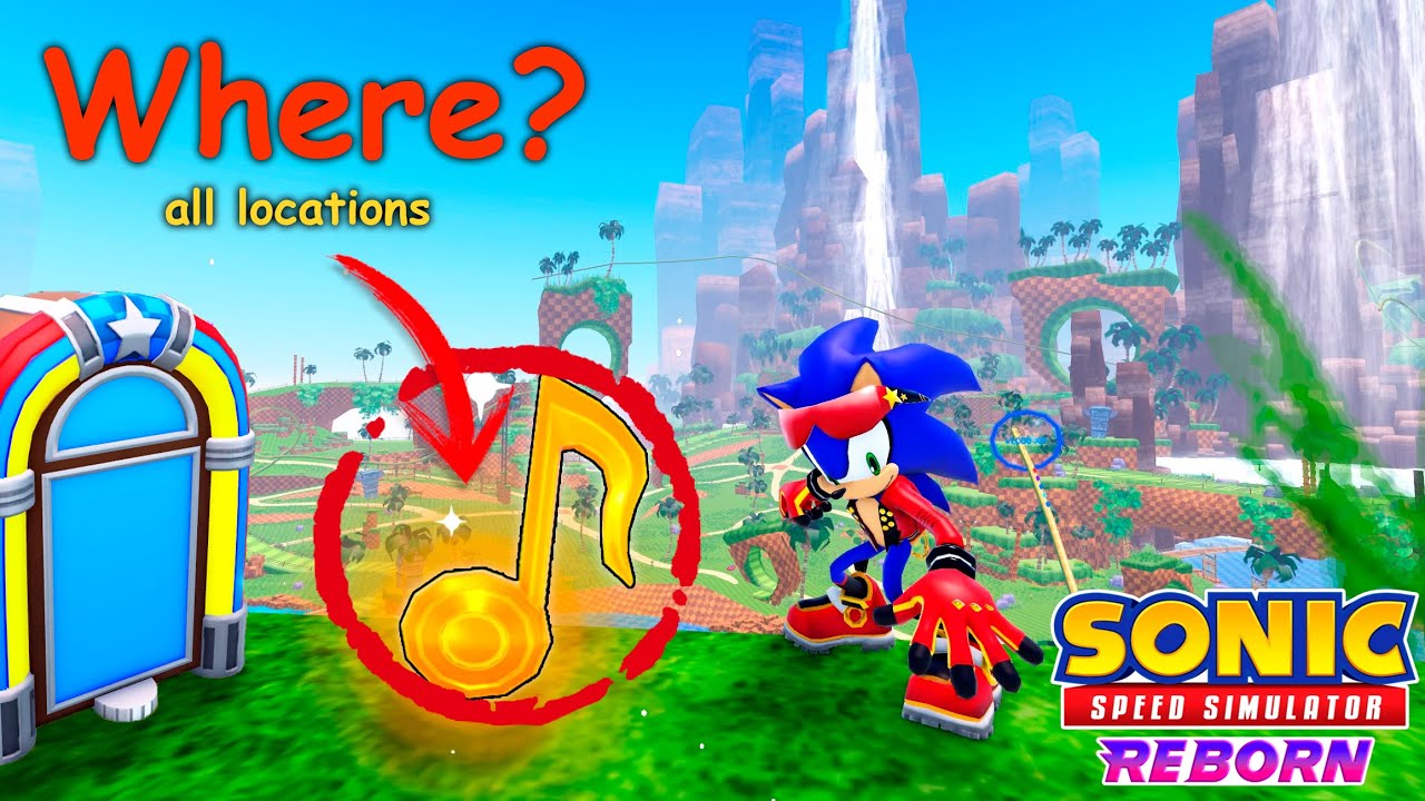 [🎸Jukebox] All Music Notes Locations - Sonic Speed Simulator (v.2.69) - Roblox
