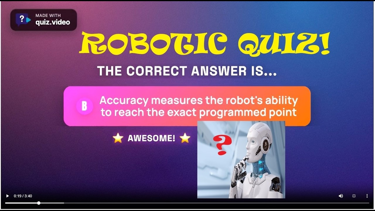 Robots performance and testing  QUIZ