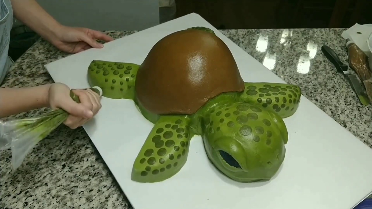 Sculpted Sea Turtle Cake