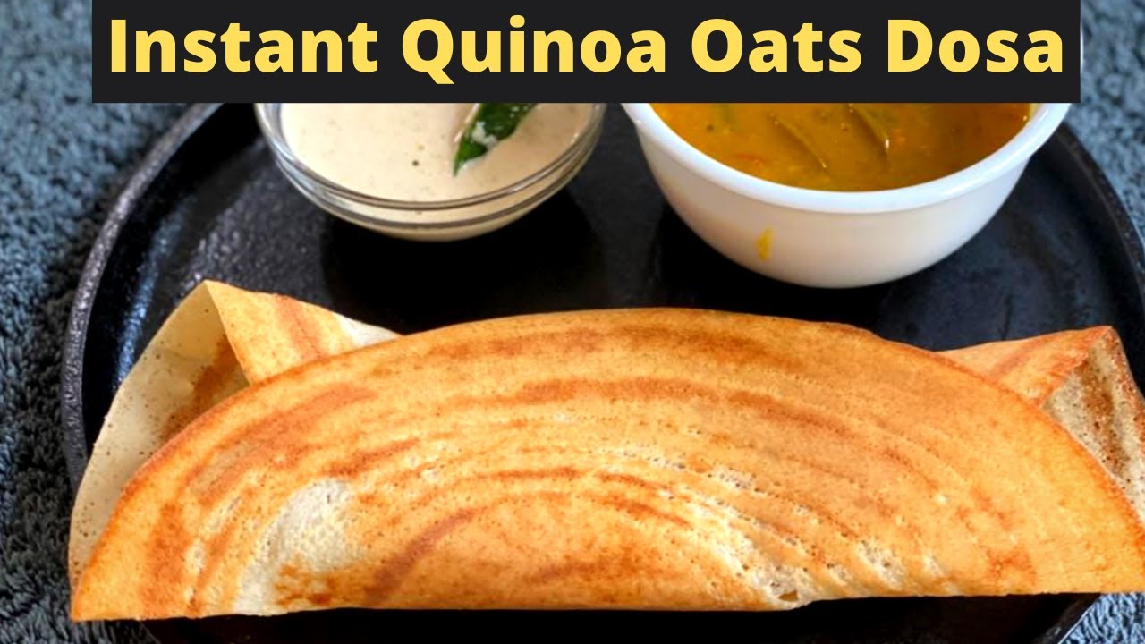 Instant Quinoa Oats Dosa | Gluten Free Dosa | No Rice, No Fermentation | Crispy Dosa for weight loss