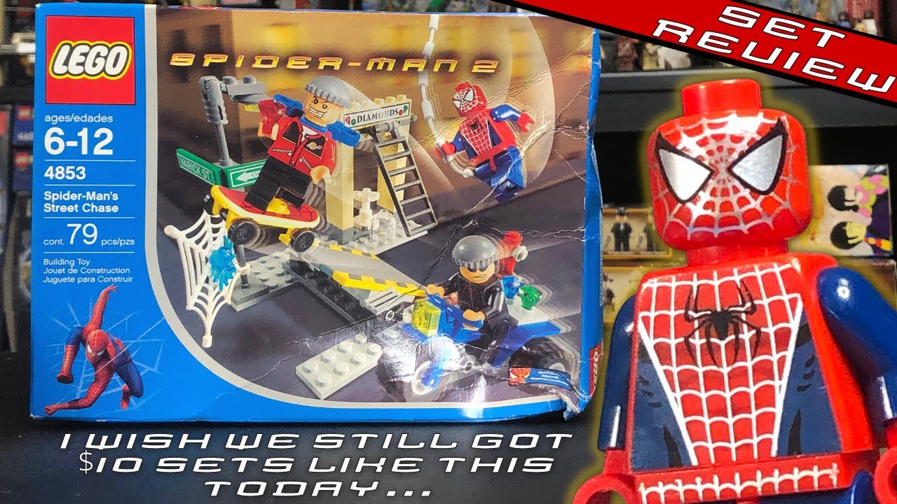 LEGO SPIDER-MAN 2 STREET CHASE Set 4853 Review (2004 Set!)