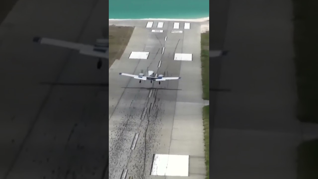 St. Barts Crash Landing  #aircraft #airplane #avgeek #crash #fail