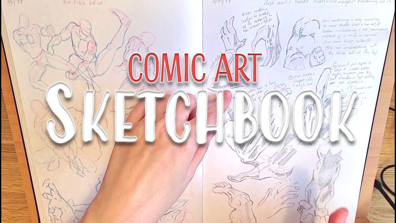 Comic Art Sketchbook Tour | Jan 2024 - March 2024 | ★ First filled sketchbook of the year ★