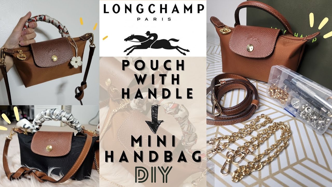 Longchamp 珑骧 | Mini饺子包改造成功! | Under $100 Mini Luxury Casual Handbag | Le Pliage Pouch w/ Handle