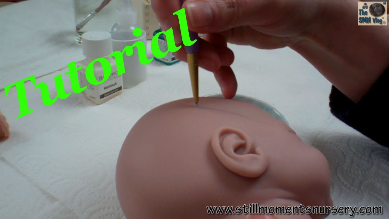 Reborn Veining tutorial using Real Effects air dry paints - Nikki Holland vlog #138
