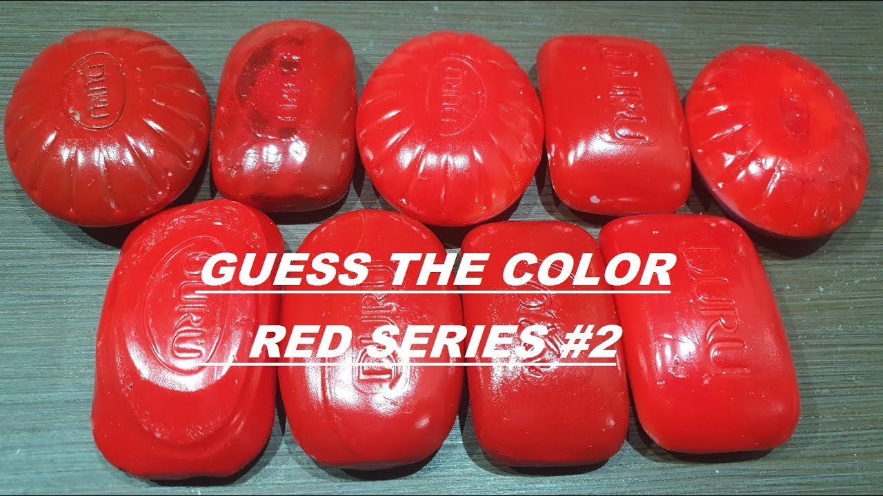 Soap Cutting ASMR ! Guess the Color ! Satisfying ASMR Video /RED SERIES #2