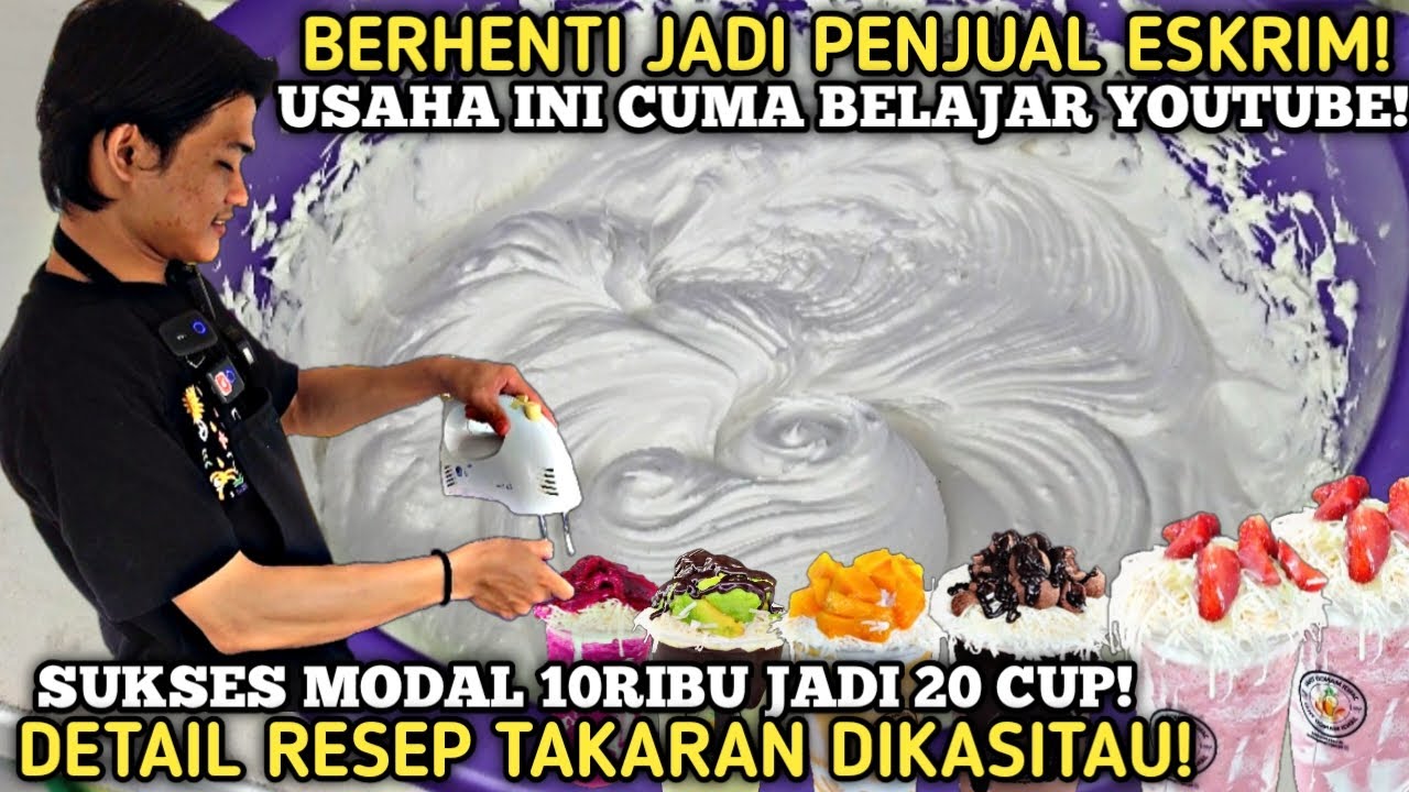MAS GANTENG SUKSES! BERBAGI RESEP TAKARAN YANG PAS BUAT USAHA MODAL 10RIBU JADI 20CUP IDE USAHA 2024