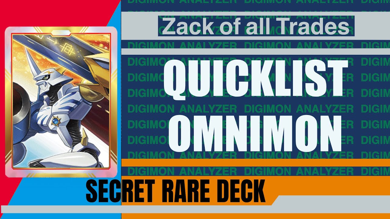 No nonsense, Quick and Fast, The Perfect Competitive NETDECK Omnimon Decklist!