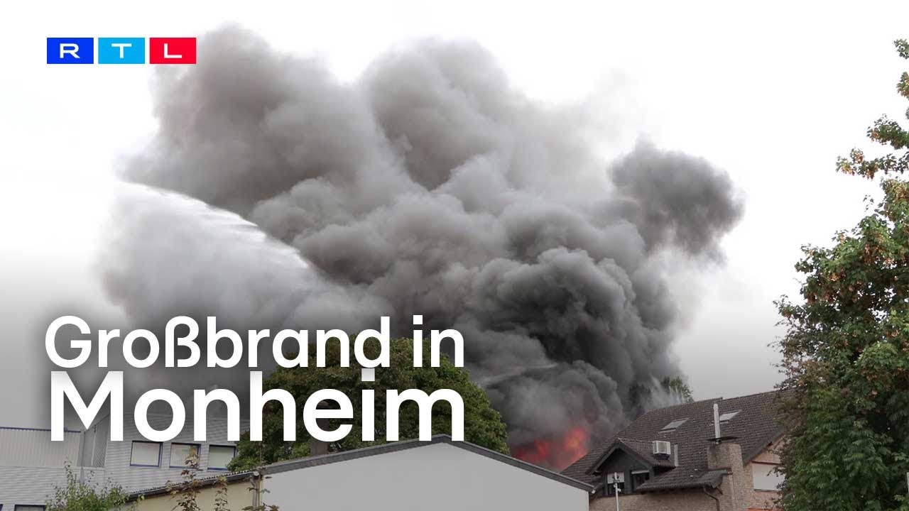 Großbrand in Monheim: Evakuierung und weitreichende Sicherheitsmaßnahmen | RTL WEST