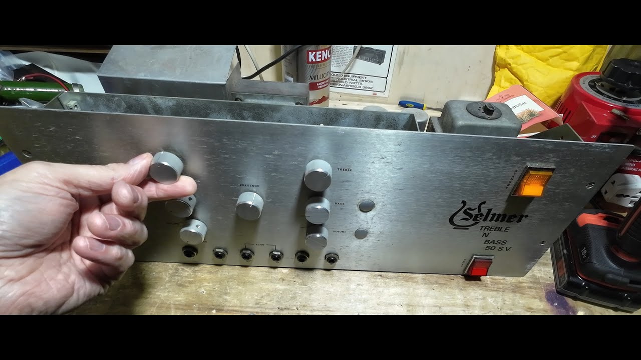 Selmer Treble N Bass 50 SV Guitar Amplifier Gets a  Recap and Service and Demo