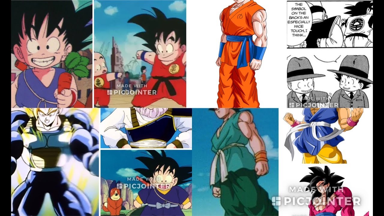 All of Goku's Gi's and Outfits with Symbols Explained (DB, DBZ, DBS, DBGT) 2018