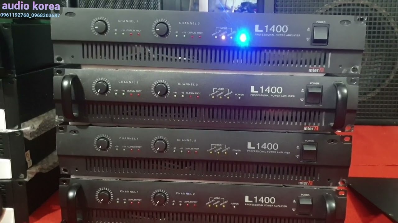 Đẩy interM L1400 gh&eacute;p loa JBL cho chất tiếng rất hay