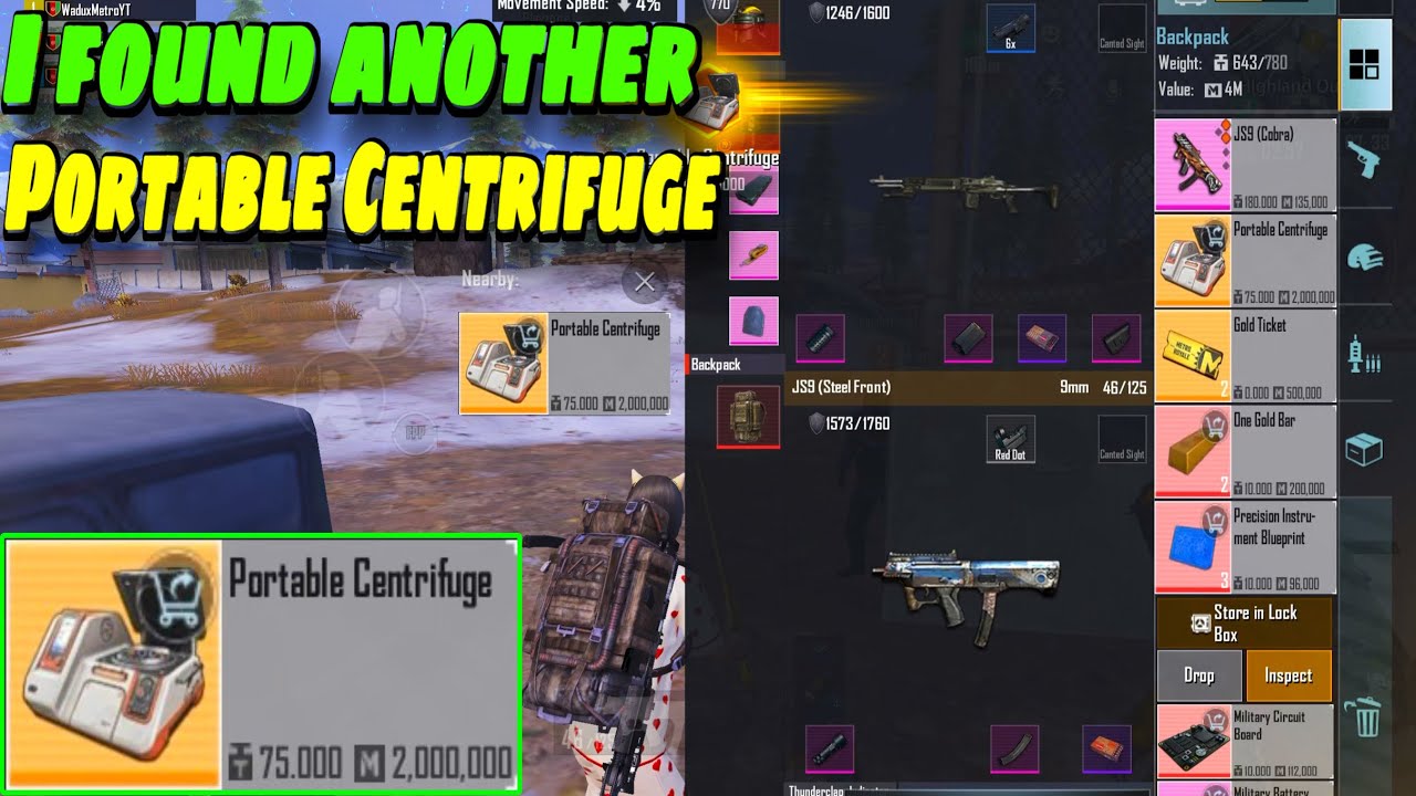 I found another portable centrifuge from enemies death crate ❤️ | PUBGM METRO ROYALE #gaming #pubg 