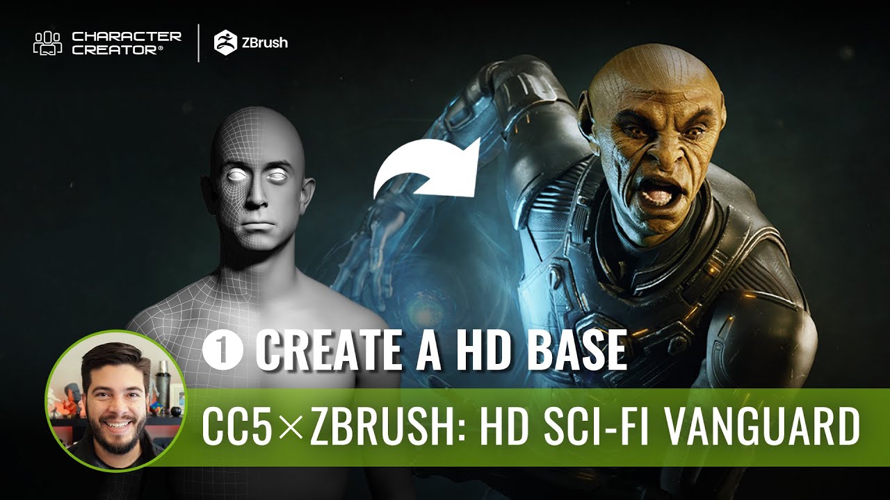 Character Base Creation with ActorMIXER | Create a HD Sci-Fi Vanguard with CC5 & ZBrush (1/7)