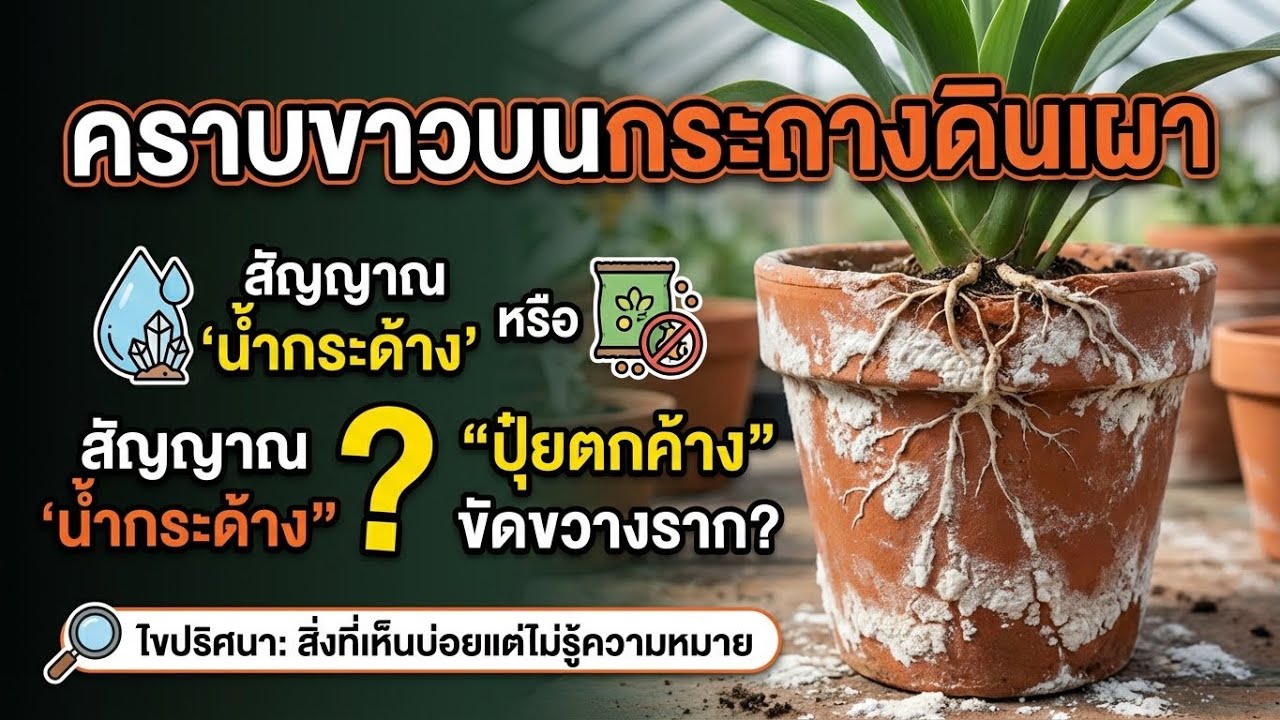 คราบขาวบนกระถางดินเผา: สาเหตุและวิธีแก้ง่ายๆ