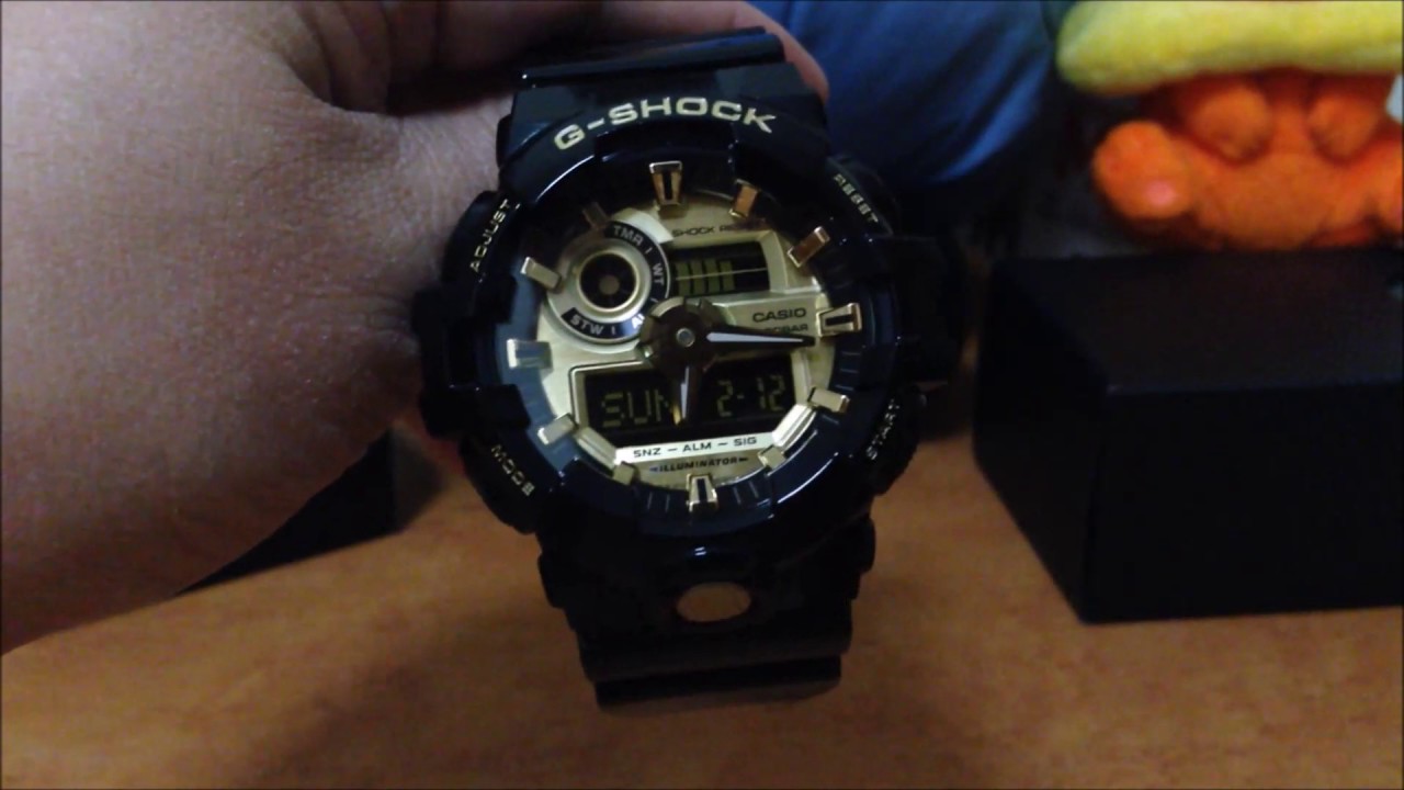 Casio G-SHOCK GA-710GB-1AJF Black Gold Edition Unboxing