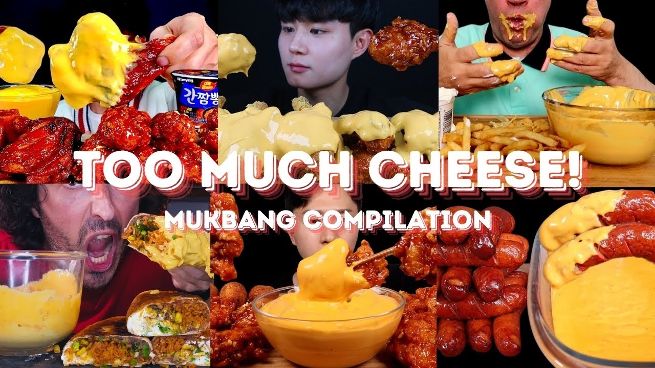 CHEESY MUKBANG *ASMR* COMPILATION |  BIG BITES | EATING SOUNDS
