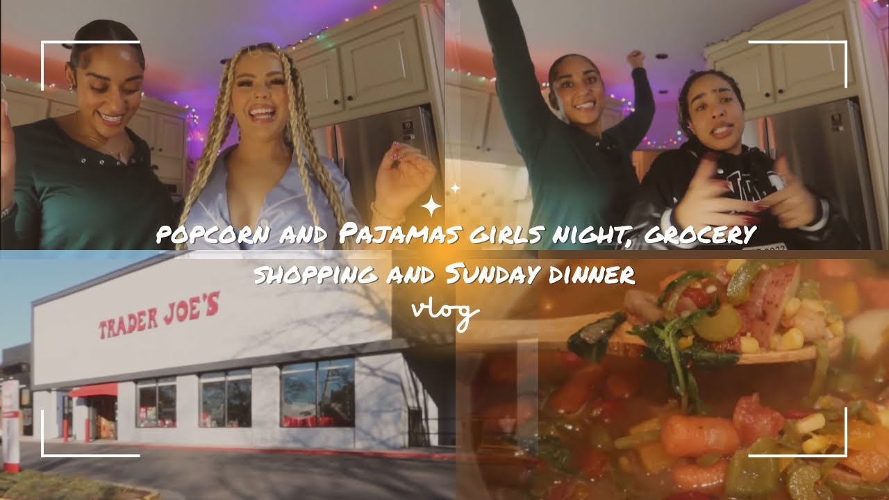 Popcorn & Pajama party @msjackyoh house + Grocery shopping + Fridge restock and Sunday Dinner