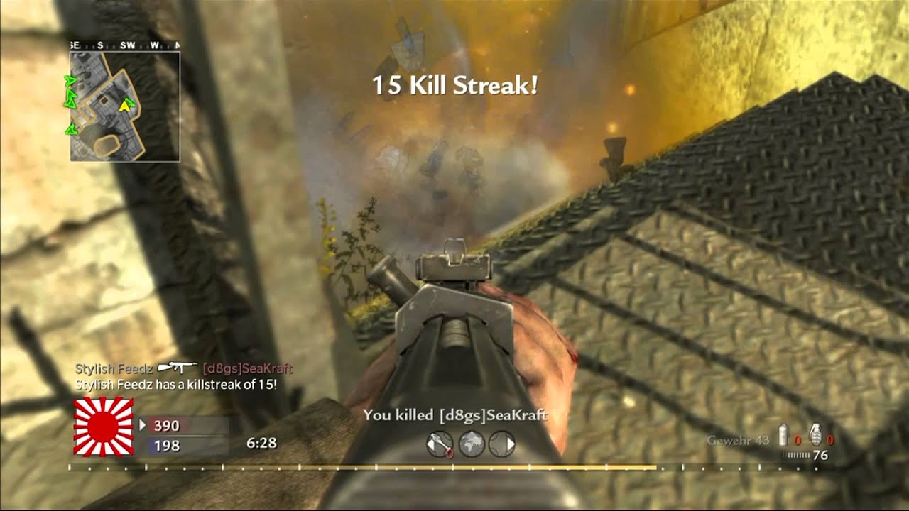 CoD WaW 34-4 TDM Gameplay