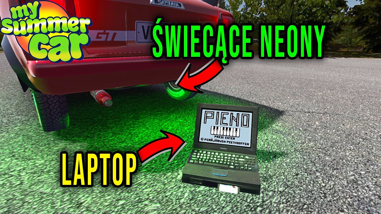 LAPTOP I ŚWIECĄCE NEONY DO SATSUMY - My Summer Car #102 | Radex