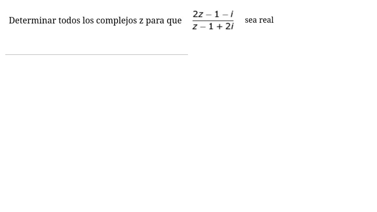 Cociente de n&uacute;meros complejos con resultado real