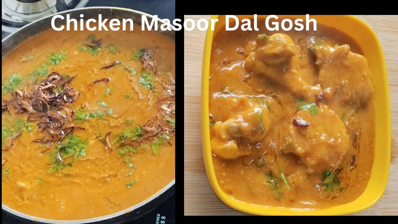 Chicken Masoor Dal Gosht Recipe | Protein-Rich Chicken Dal Curry |Spicy and easy to make at home 