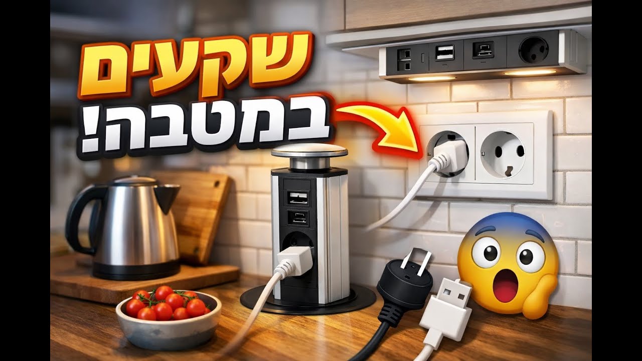 תכנון שקעים במטבח: איפה שמים, כמה צריך, ומה חשוב לפני שיפוץ כדי לא ליפול על טעויות.