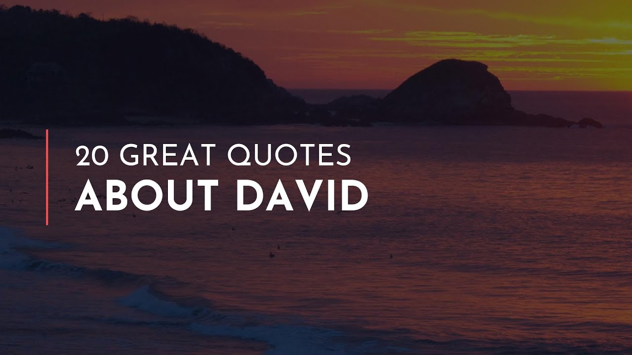 20 great Quotes about David / Famous Quotes / Good Quotes / Beauty Quotes