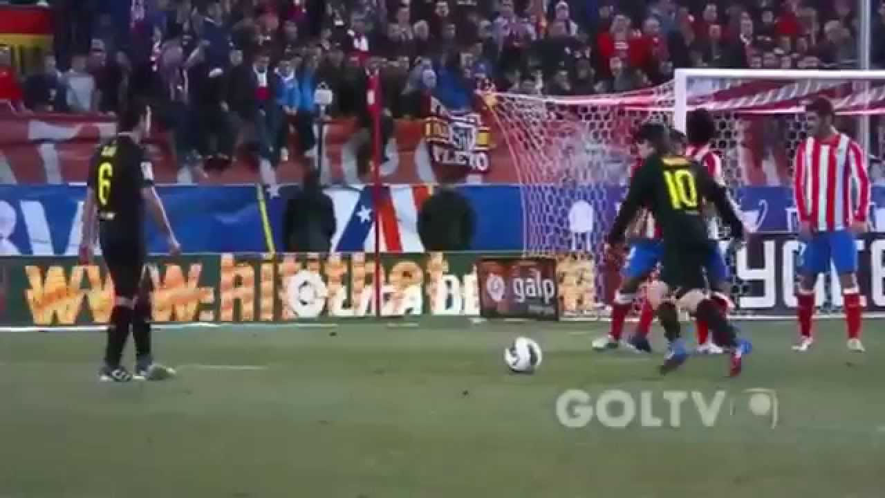 Golazo de Messi de tiro libre al Atl&eacute;tico Madrid
