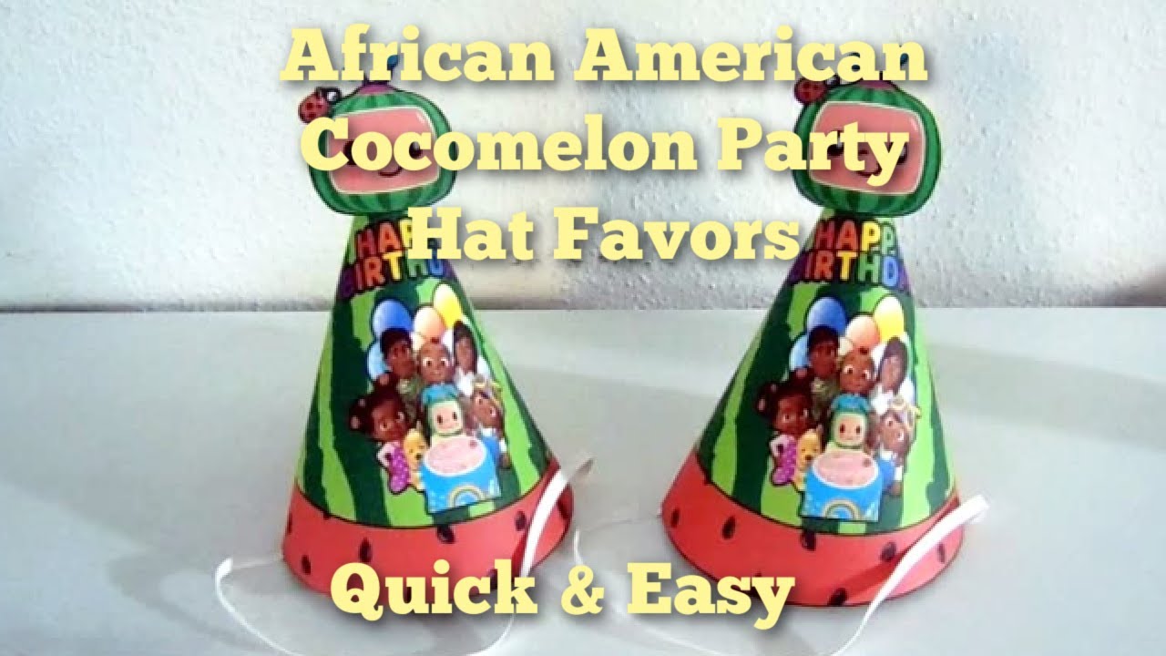 COCOMELON PARTY HATS!!/SUPER EASY/PARTY HAT TEMPLATE!!