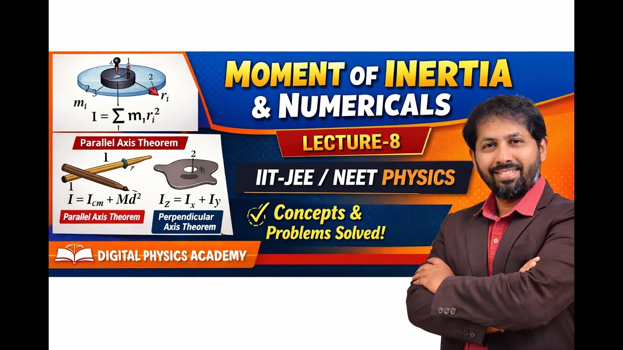 Moment of Inertia Numericals (Easy to Advanced) | Lecture-8 | IIT-JEE Physics