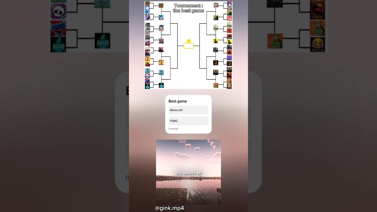 Part 17 | Tournament : the best game | #game #best #poll #thebest #turnament #minecraft #pubgmobile