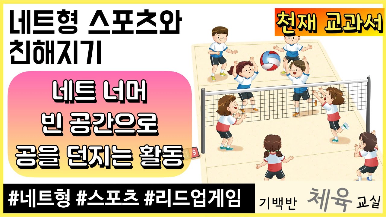 네트형 스포츠와 친해지기 | 네트 너머 빈 공간으로 공을 던지는 활동