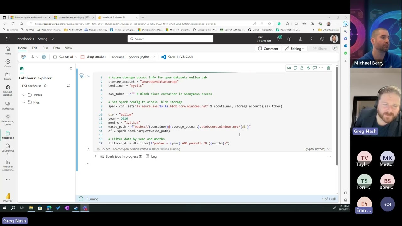 Friday Lunch n' Learn - Microsoft Fabric - Machine Learning with Greg Nash